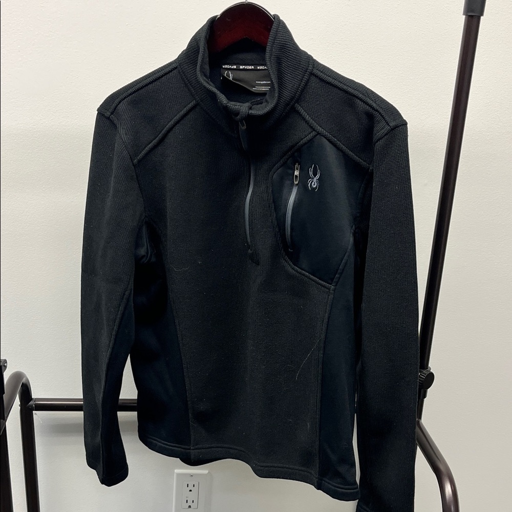 Spyder Black Quarter-Zip Technical Pullover